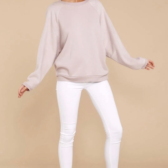 Z Supply Sold Out New Argo Fleece Pullover Soft Pink Sweatshirt Size Medium NWT - Picture 8 of 8